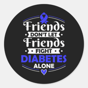 Pegatina Redonda Sobreviviente de la diabetes dependiente de la ins