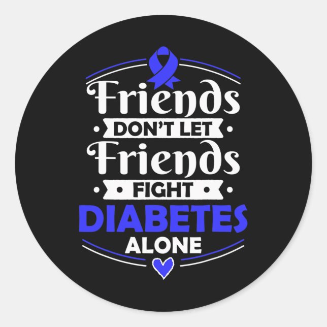 Pegatina Redonda Sobreviviente de la diabetes dependiente de la ins (Anverso)