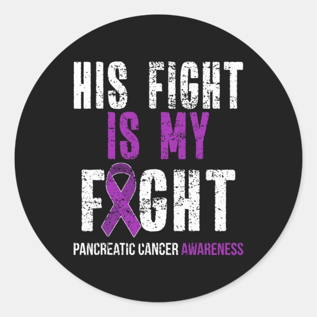 Pegatina Redonda Sobreviviente de la toma de conciencia del cáncer  (Anverso)