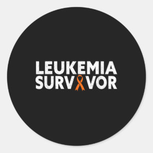 Pegatina Redonda Sobreviviente de leucemia - mes de toma de concien