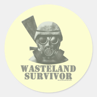 Pegatina Redonda Sobreviviente de Wasteland