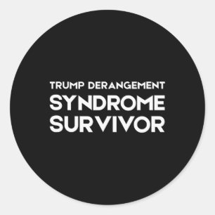 Pegatina Redonda Sobreviviente del Síndrome de Derangement de Trump