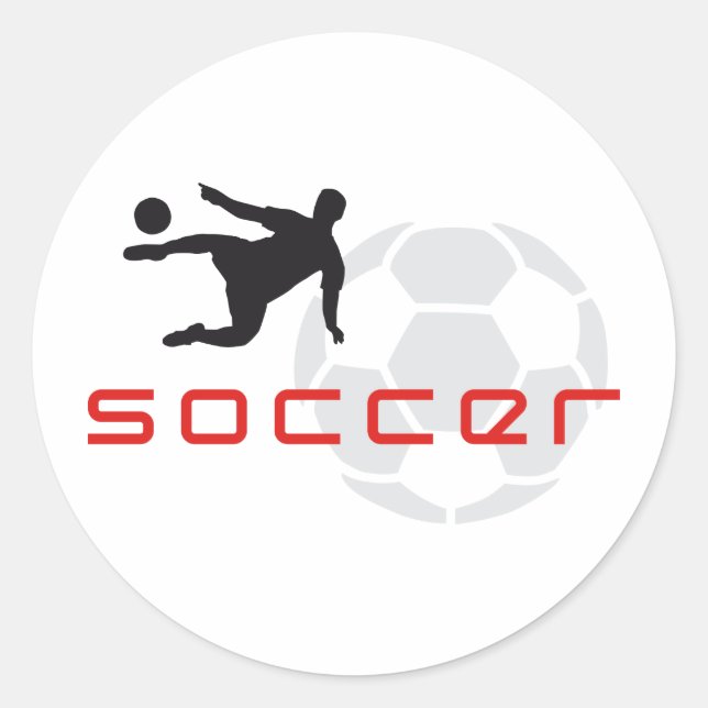 Pegatina Redonda soccer (Anverso)