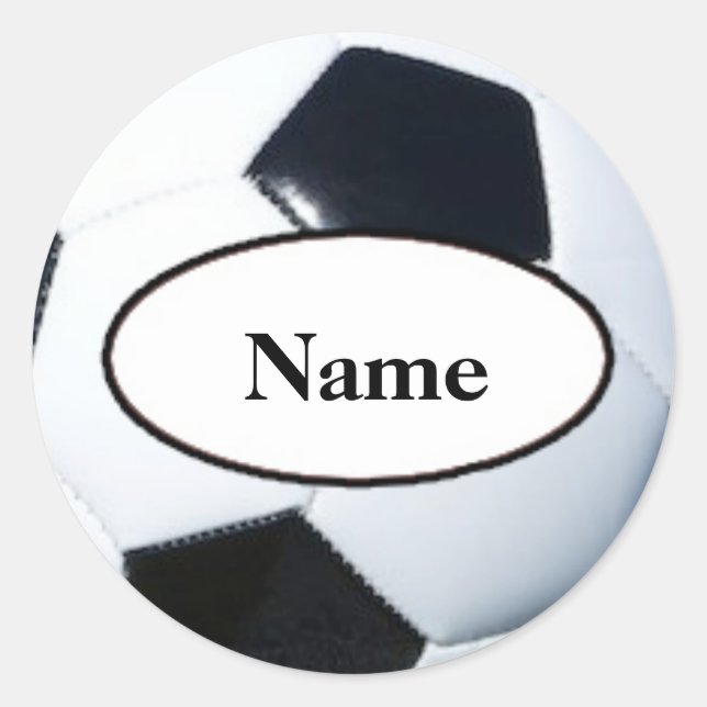 Pegatina Redonda Soccer ball with your name on it  (Anverso)