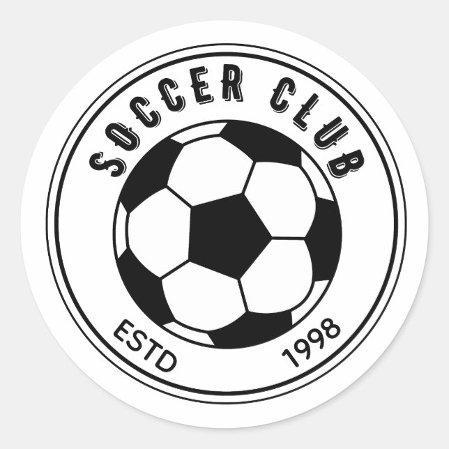 Pegatina Redonda Soccer Club Emblem (Anverso)