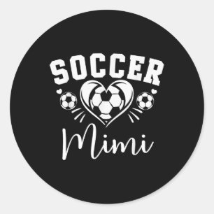Pegatina Redonda Soccer Mimi Soccer Heart