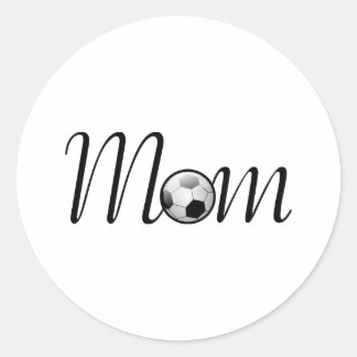 Pegatina Redonda Soccer Mom Black