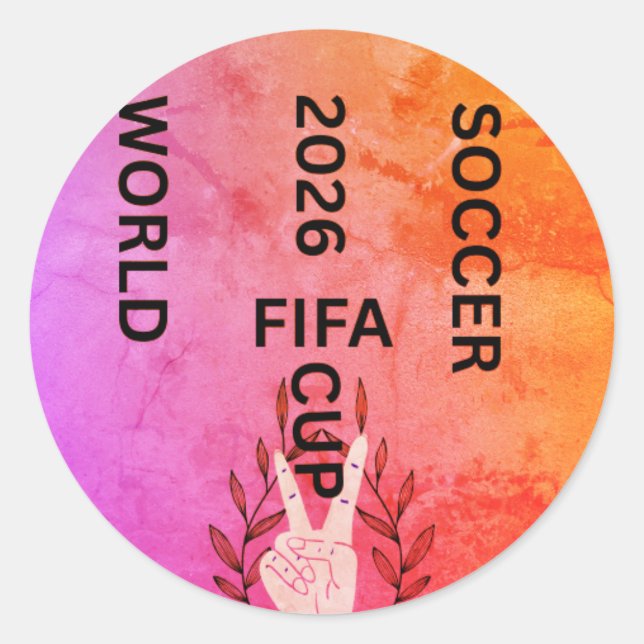 PEGATINA REDONDA SOCCER WORLD CUP 2026 (Anverso)