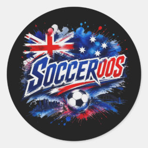 Pegatina Redonda Socceroos - Apodo del equipo nacional australiano
