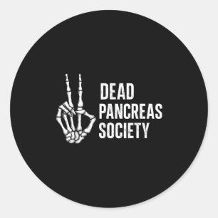 Pegatina Redonda Sociedad de páncreas muerto Azúcar Diabetes Sensib