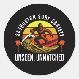 Pegatina Redonda Sociedad de Surf Sasquatch Unseen Bigfoot Incompar