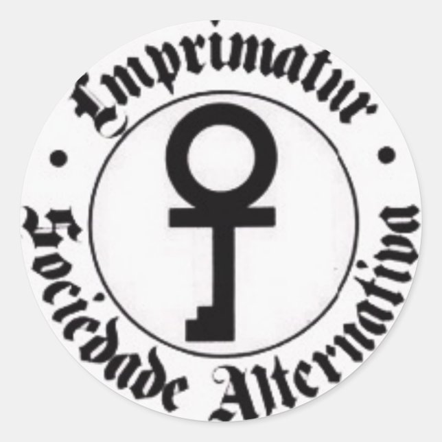Pegatina Redonda Sociedade Alternativa (Anverso)