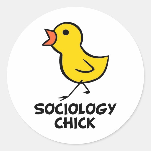 Pegatina Redonda Sociología (Anverso)