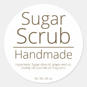 Pegatina Redonda Sofisticado hobby de negocios de sugar Scrub
