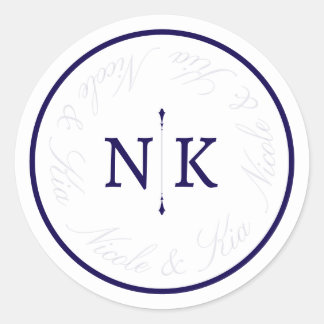 Pegatina Redonda Sofisticado y Clásico