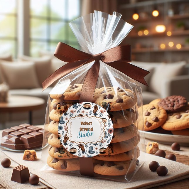 Pegatina Redonda Soft Floral Lash Artist Beauty Studio (Subido por el creador)