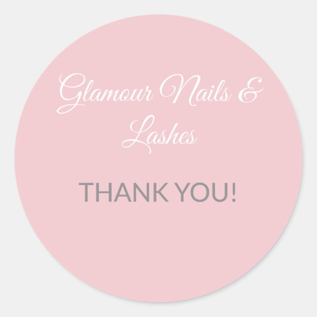 Pegatina Redonda Soft Luxury Thank You Stickers for Beauty Business (Anverso)