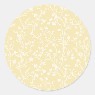 Pegatina Redonda Soft Meadow Neutral - Crema de mantequilla