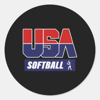 Pegatina Redonda Softball 2021 Estados Unidos