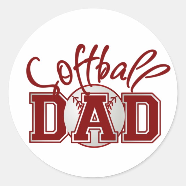 Pegatina Redonda Softball DAD (Anverso)