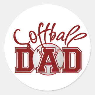 Pegatina Redonda Softball DAD