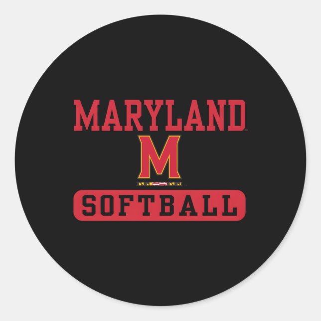 Pegatina Redonda Softball Maryland Terra (Anverso)