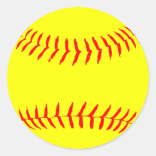 Pegatina Redonda Softball personalizado