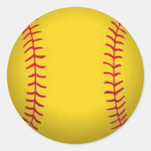 Pegatina Redonda Softbol