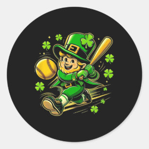 Pegatina Redonda Softbyll St Patricks Day Irish Softll
