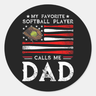 Pegatina Redonda Softll Dad Mi Softll favorito Me Llama Papá