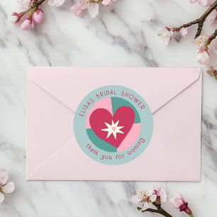 Pegatina Redonda Soiné de Playa Fiesta Nupcial Moderno Lindo PERSON