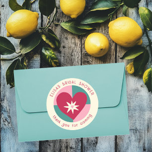 Pegatina Redonda Soinería de Playa Fiesta de Despedida de Soltera M