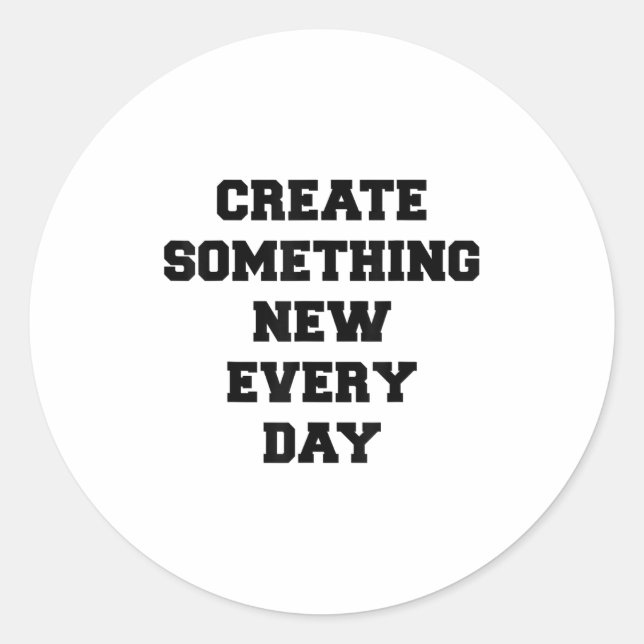 Pegatina Redonda Soing New Every Day Artist Gift  (Anverso)