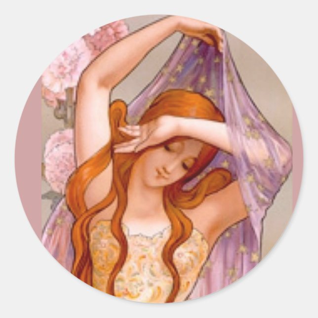 Pegatina Redonda Soiree d'Ete Nouveau (Anverso)