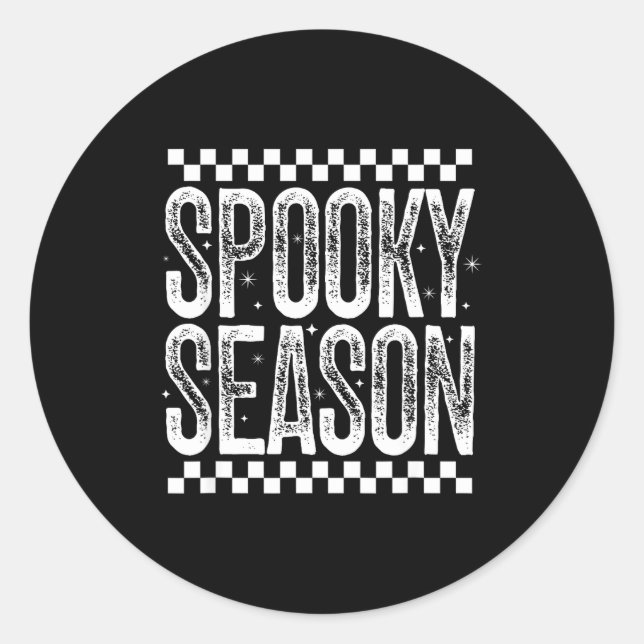 Pegatina Redonda Soky Season Retro Halloween Witch Quote Saying Gif (Anverso)
