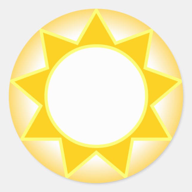 Pegatina Redonda Sol (Anverso)
