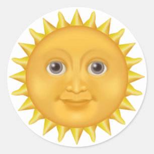 Pegatina Redonda Sol