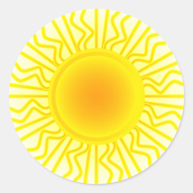 Pegatina Redonda Sol (Anverso)