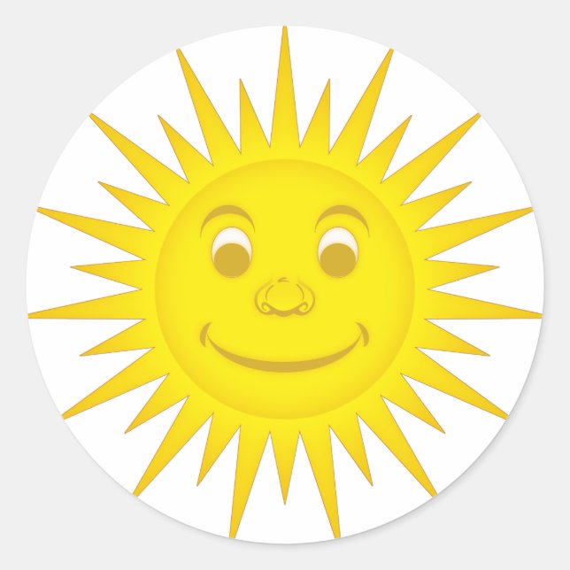 Pegatina Redonda Sol (Anverso)