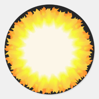 Pegatina Redonda Sol