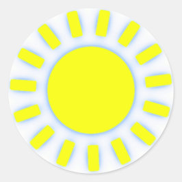 Pegatina Redonda Sol