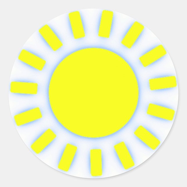 Pegatina Redonda Sol (Anverso)