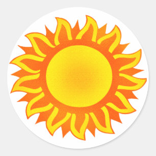 Pegatina Redonda Sol