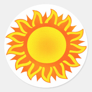 Pegatina Redonda Sol
