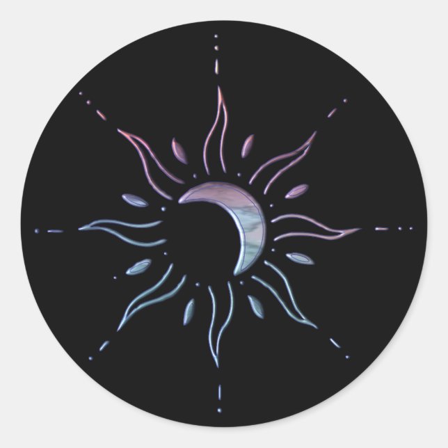 Pegatina Redonda Sol 1 (Anverso)