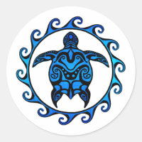 Sol azul de tortuga tribal
