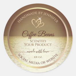 Pegatina Redonda Sol de bonito sobre las etiquetas de productos Oce