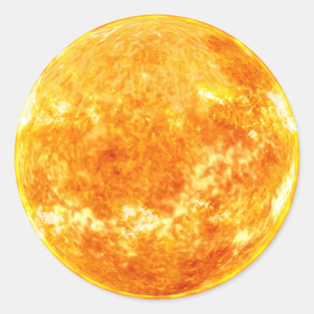 Pegatina Redonda sol dorado (Anverso)