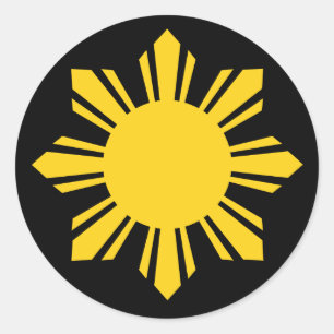 Pegatina Redonda Sol filipino