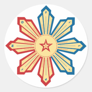 Pegatina Redonda Sol filipino - LS